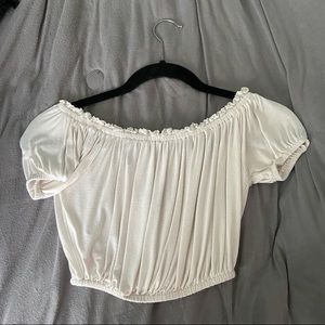 white crop top